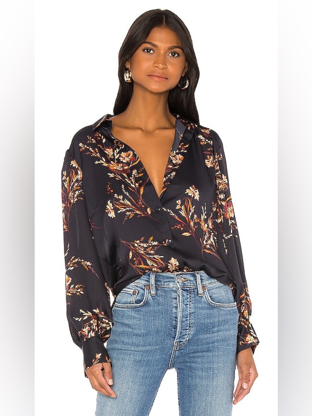 Equipment Danton Blouse in Eclipse Multi Print XS